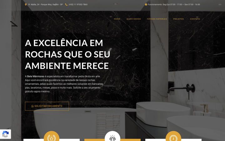 Screenshot of belamarmores.com.br