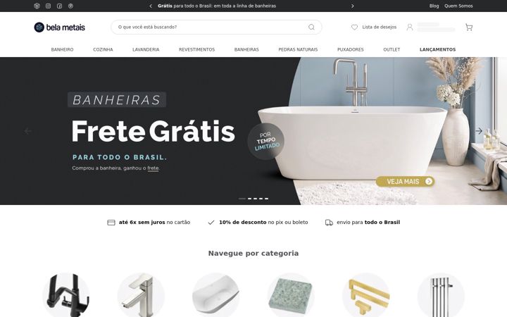 Screenshot of belametais.com.br