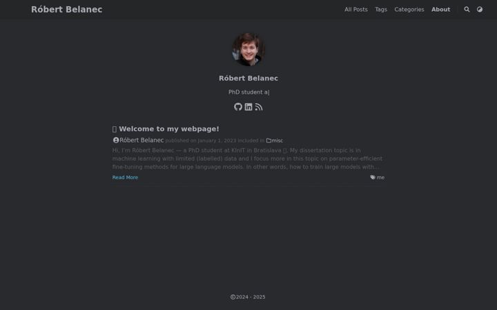 Screenshot of belanec.eu