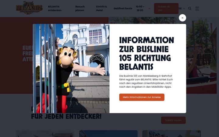 Snimka zaslona za belantis.de