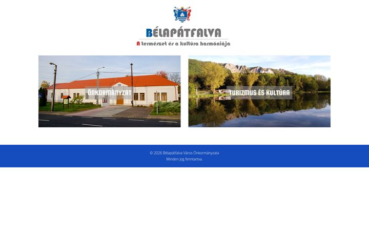 Screenshot of belapatfalva.hu