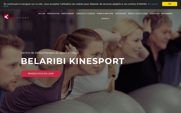 Screenshot of belaribi-kinesport-frejus.com