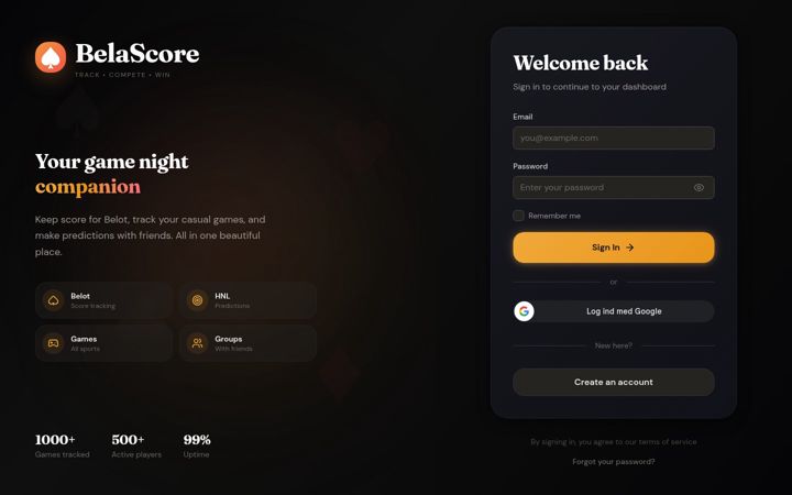 Screenshot of belascore.com
