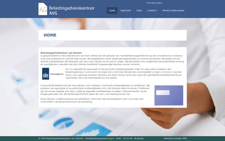 Screenshot of belastingadvies-avg.com