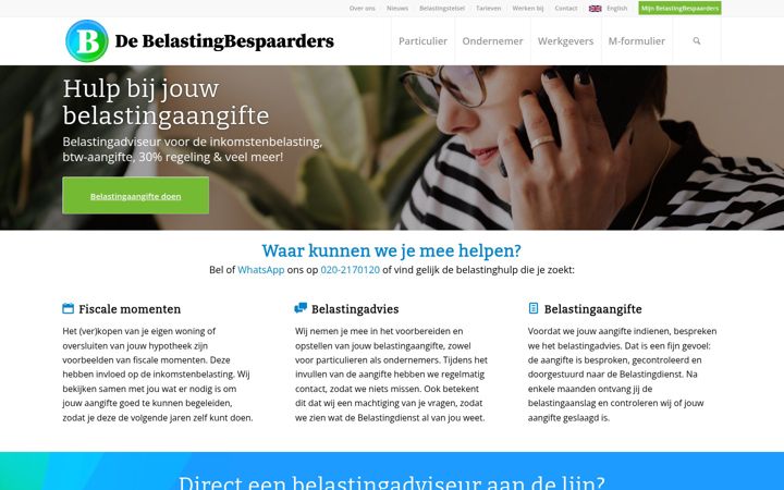 Képernyőkép: belastingbespaarders.nl