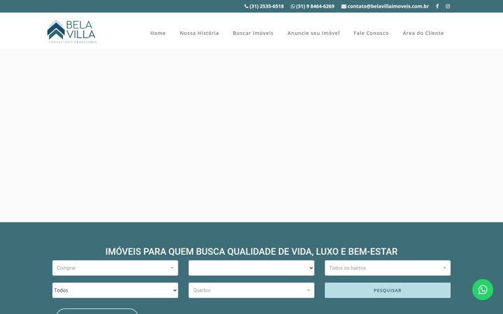 Screenshot of belavillaimoveis.com.br