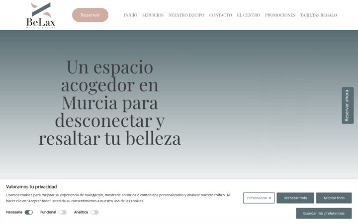 Screenshot of belaxhairandbeauty.com