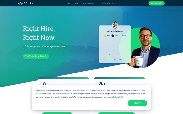 Screenshot of belaysolutions.com