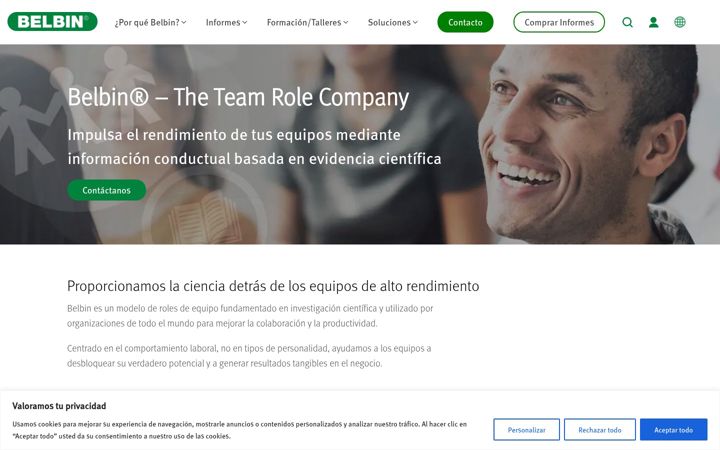 Screenshot of belbin.es