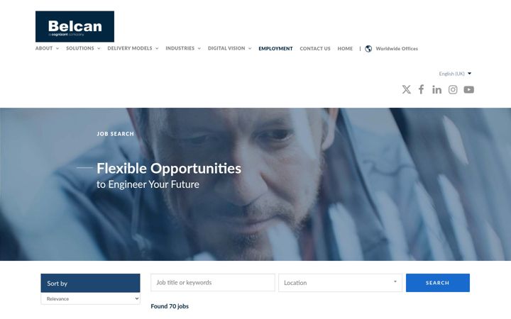 Screenshot of belcaninternationaljobs.com