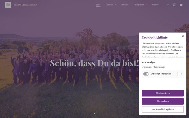 Screenshot of belcanto-linsengericht.de