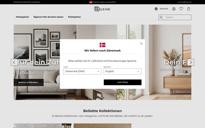 Screenshot von belcasi.at