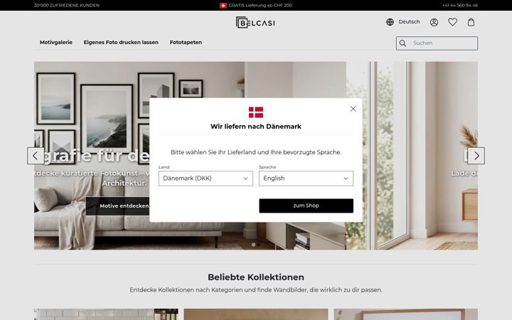Screenshot of belcasi.ch