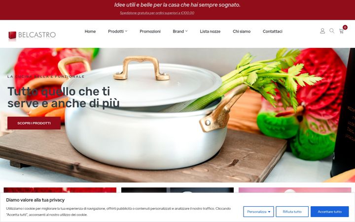 Screenshot of belcastrocasa.com