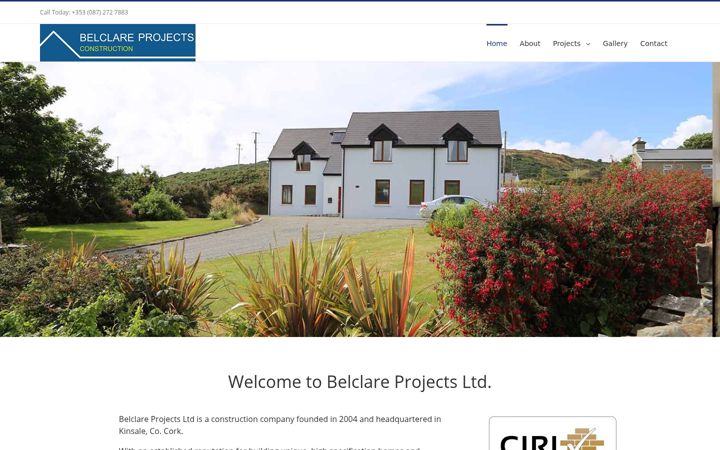 Screenshot von belclareprojects.ie