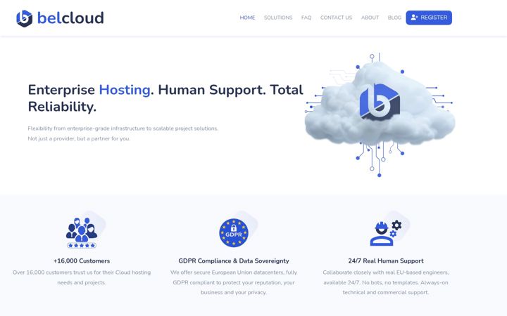 Screenshot of belcloud.net