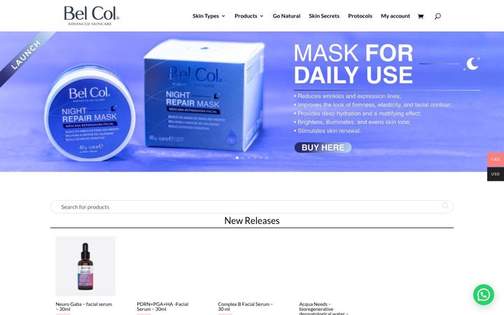 Screenshot of belcol.com