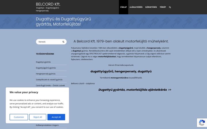 Ekrānuzņēmums no belcord.hu