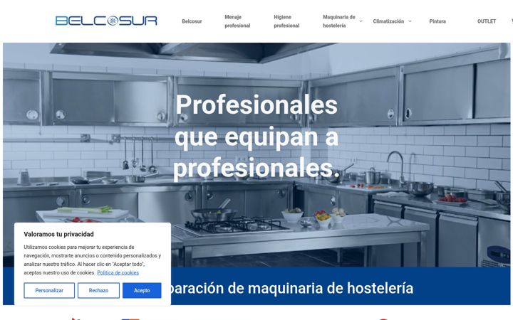 Screenshot of belcosurhosteleria.com