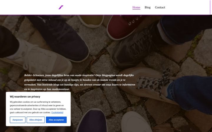 Ekraanipilt saidist belder-schoenen.nl