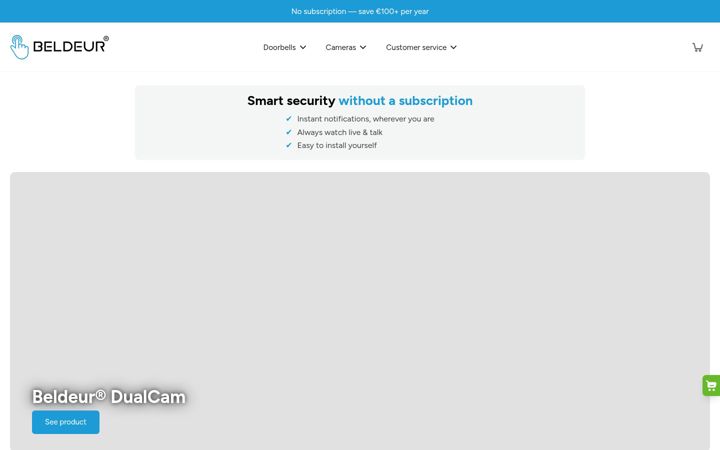 Screenshot of beldeur.co.uk
