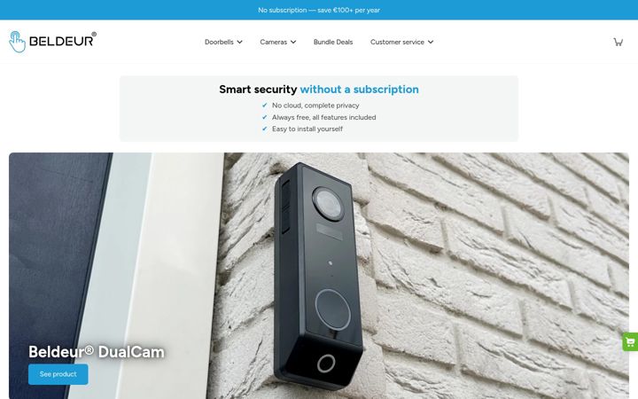 Screenshot of beldeur.com