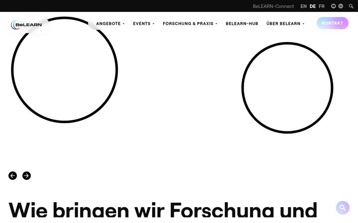Screenshot of belearn.swiss
