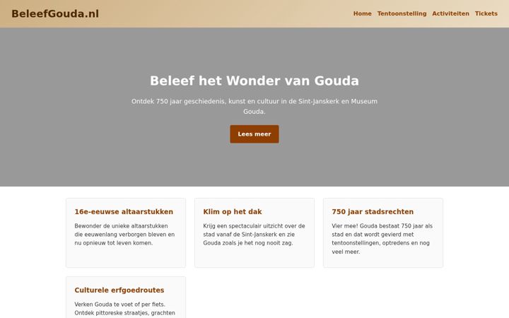 Screenshot of beleefhetwondervangouda.nl