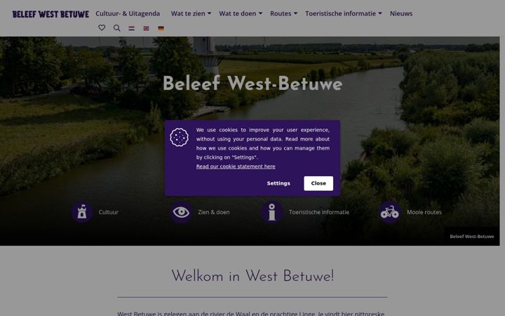 Ekrano kopija beleefwestbetuwe.nl