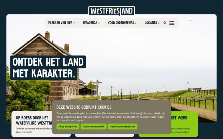 Screenshot of beleefwestfriesland.nl
