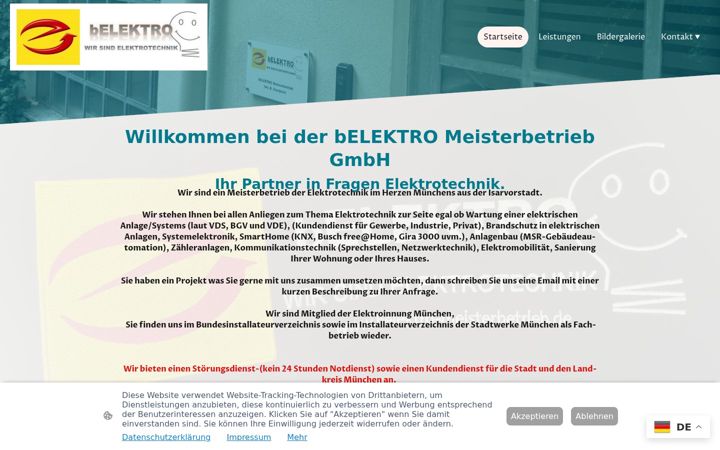 Screenshot of belektro-meisterbetrieb.de