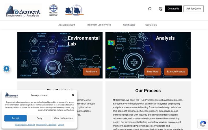 Screenshot of belement.com