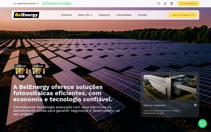 Screenshot of belenergy.com.br