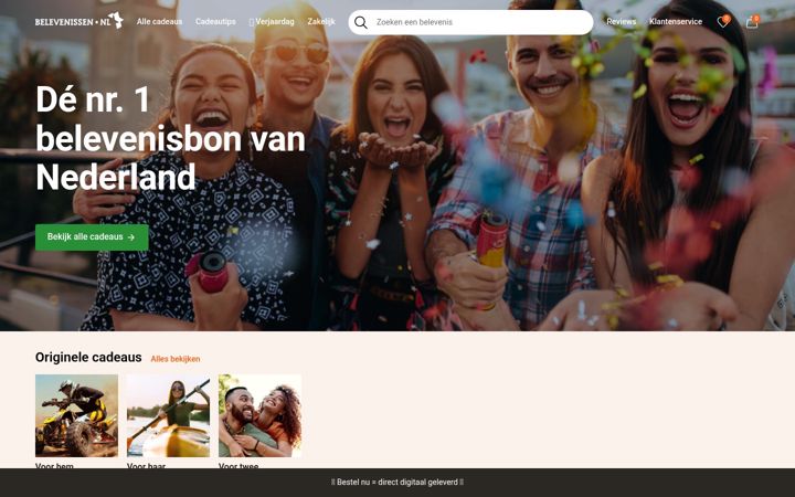 Screenshot of belevenissen.nl