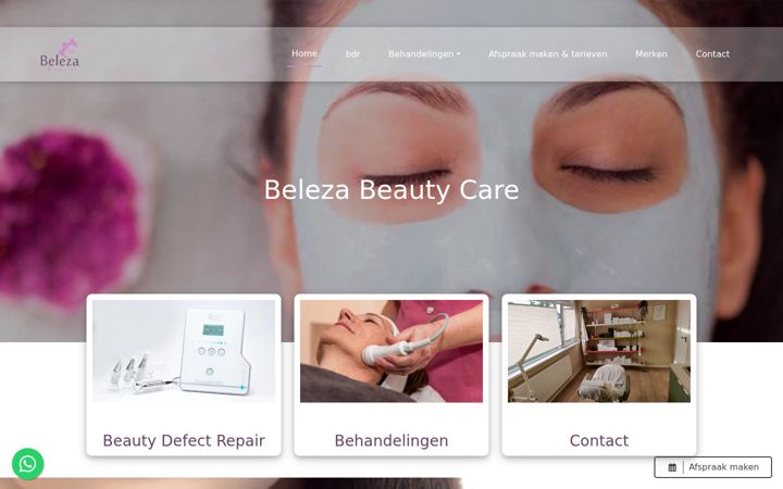 Screenshot of beleza-beauty-care.nl