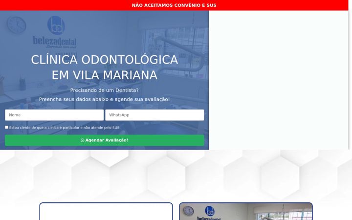 Screenshot of belezadentalodontologia.com.br