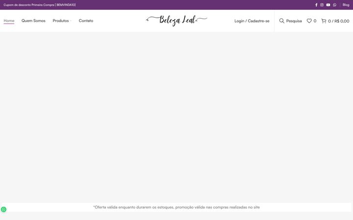 Screenshot of belezaleal.com.br
