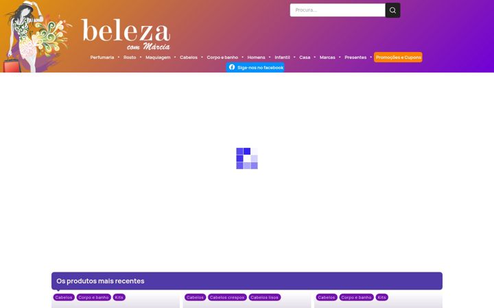 Screenshot of belezamarcia.com.br