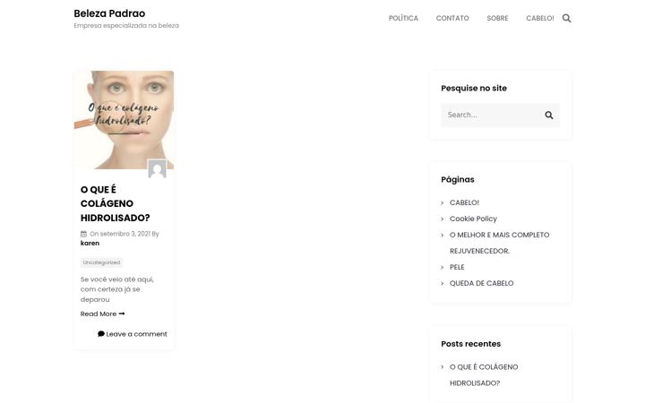 Screenshot of belezapadrao.com