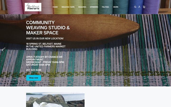 Snimka zaslona za belfastfiberarts.com