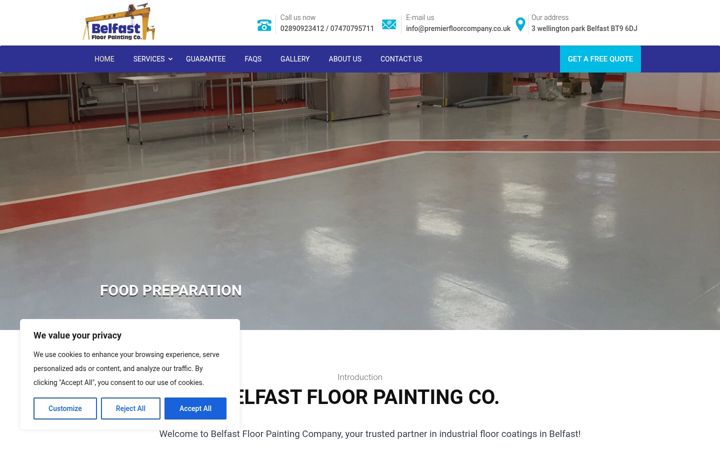 Screenshot of belfastfloorpainting.co.uk