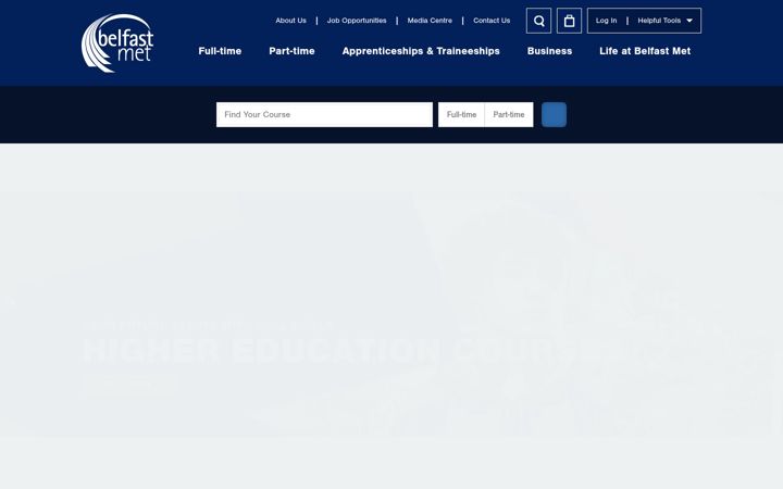 Screenshot of belfastmet.ac.uk