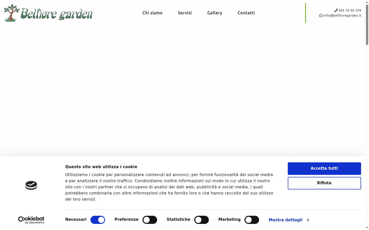 Screenshot des Einwilligungsbanners vor jeglicher Interaktion