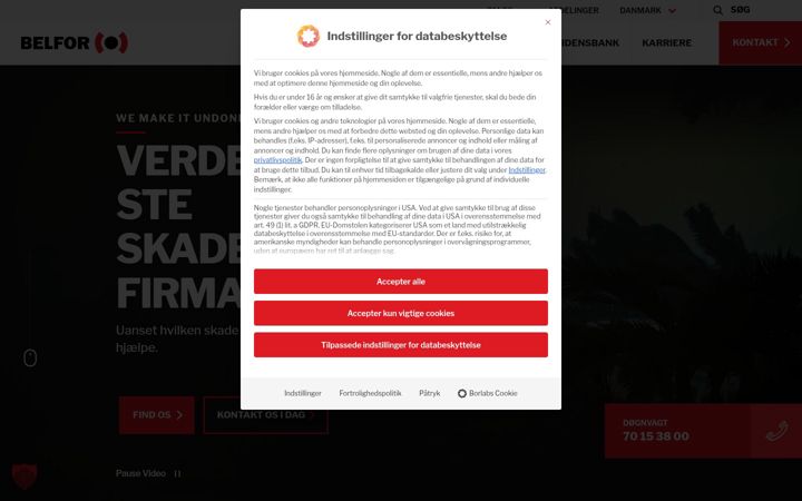 Screenshot of belfor.com