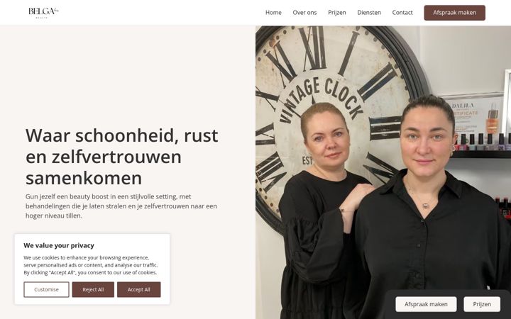 Screenshot of belgabeauty.be