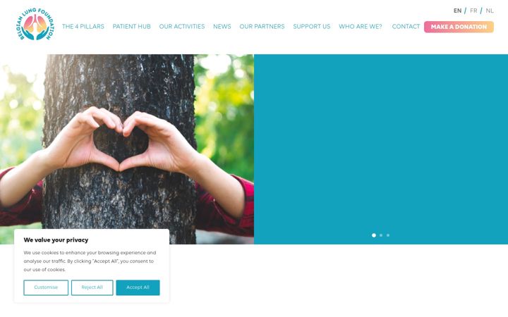 Captura de pantalla de belgian-lungfoundation.be