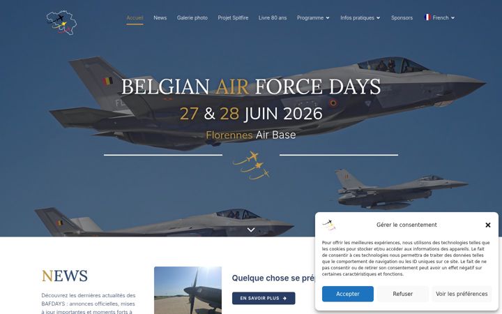Captura de pantalla de belgianairforcedays.be