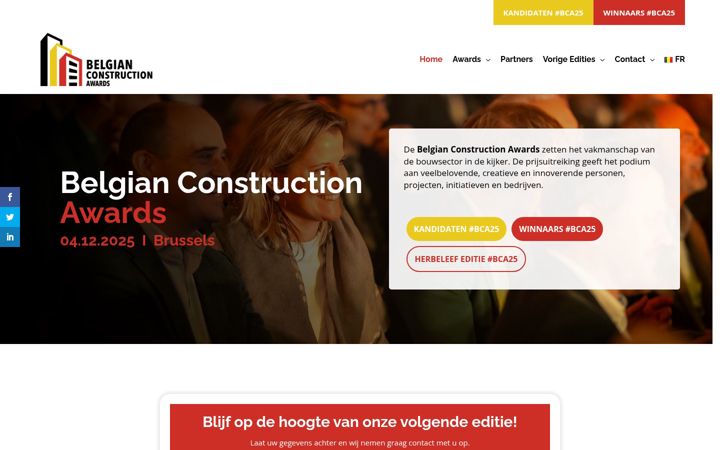 Captura de pantalla de belgianconstructionawards.be