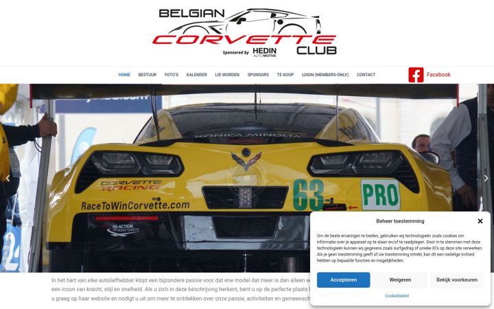 Ekraanipilt saidist belgiancorvetteclub.be