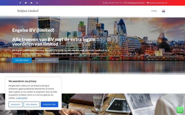 Screenshot of belgianlimited.be